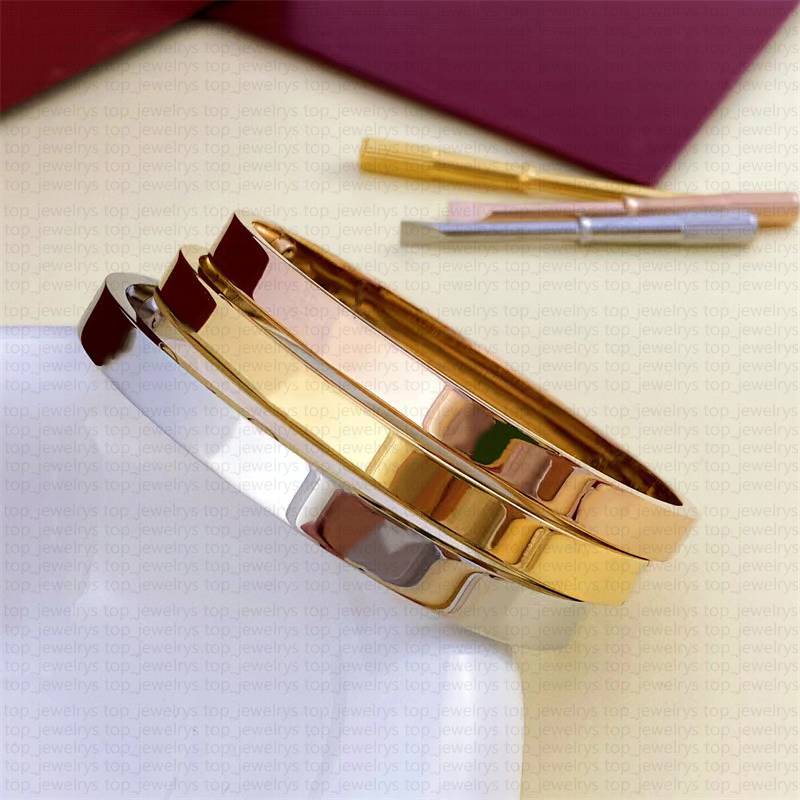 Designer Bracelet Screw Bangle Bracelets Gold jewelry women 18K rose gold silver plated diamond cuff bracelet jewelrys designers woman mens Chirstmas party gift