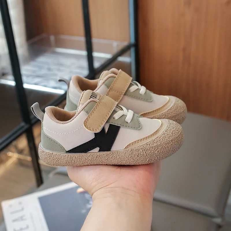 Fresh New Flat Heel Children Sneakers for Spring 2025 Chic Designer Kids Shoes Boys Gray Sneaker Beige Sports Shoes Girls I06042T251110