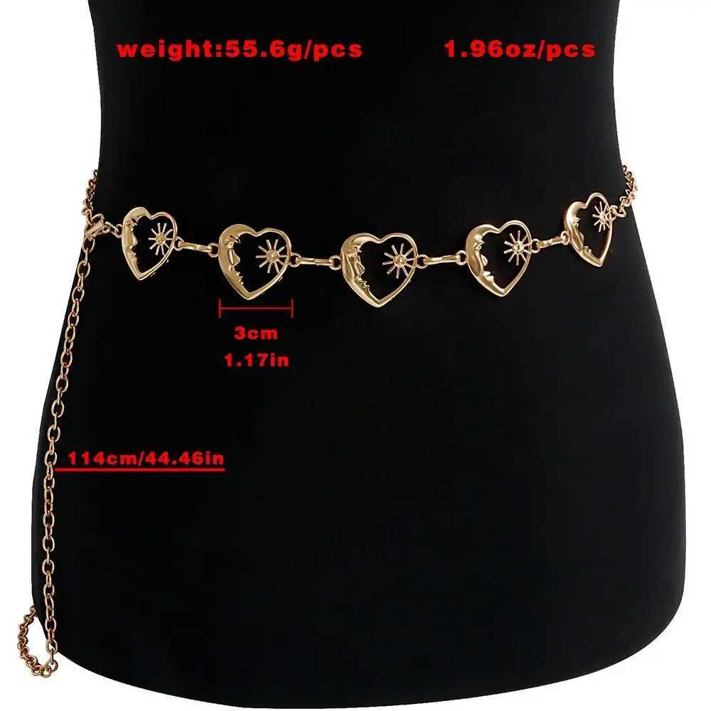 Punk Hip Hop Full Match Waist Chain Love Retro Metal Wand Strap Retro Dress High Waist Chain Strap X250410