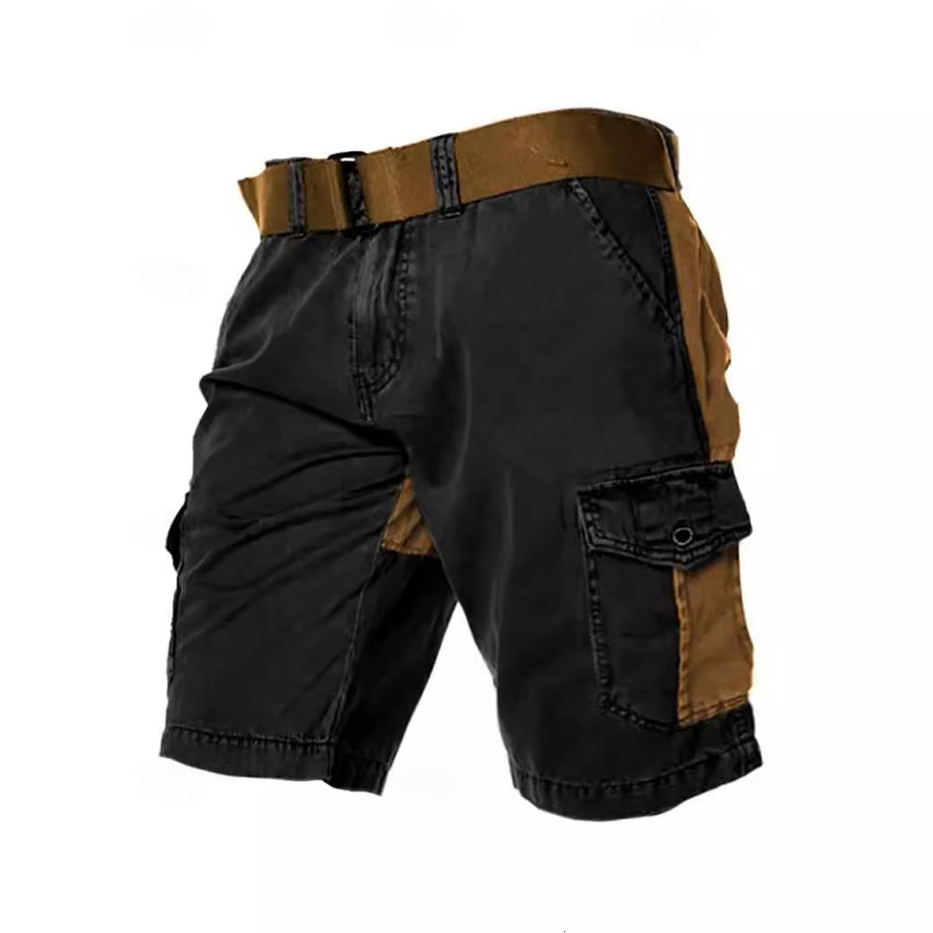 Mens pure cotton casual three-dimensional bag work pants mens casual fashion drawstring elastic sports double zipper open crotch pants
