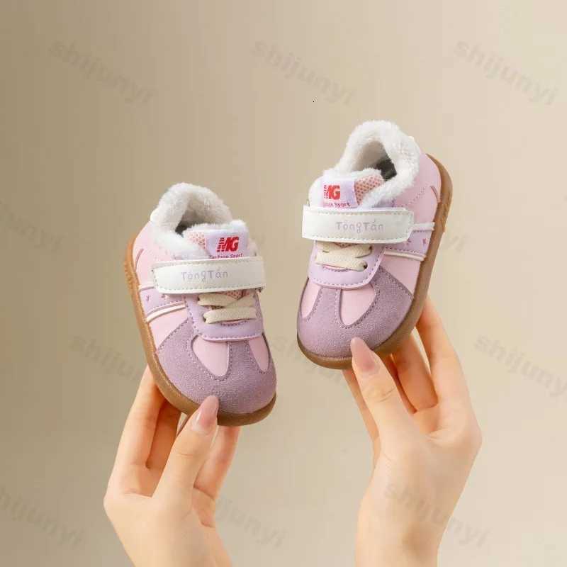 Childrens Casual Cotton Shoes 2025 Autumn Winter Baby Boys Girls Retro Sports Shoes Kids Non-Slip Warm Plush Toddler SneakersT251110