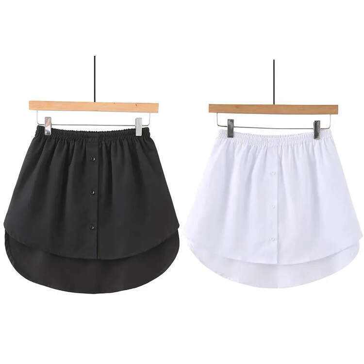 New Style Butt-Covering Curtain Stripe Short Inner Layer Stacked Wear Base Sweatshirt Magic Fake Hem Waist-Cinching Half Skirt Fashionable