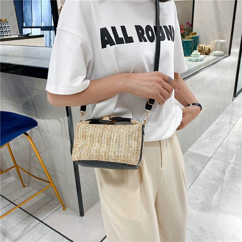 Woven Korean Style Summer New Straw Handbag Fashion Handheld Women's Trendy Versatile Shoulder Crossbody Bag