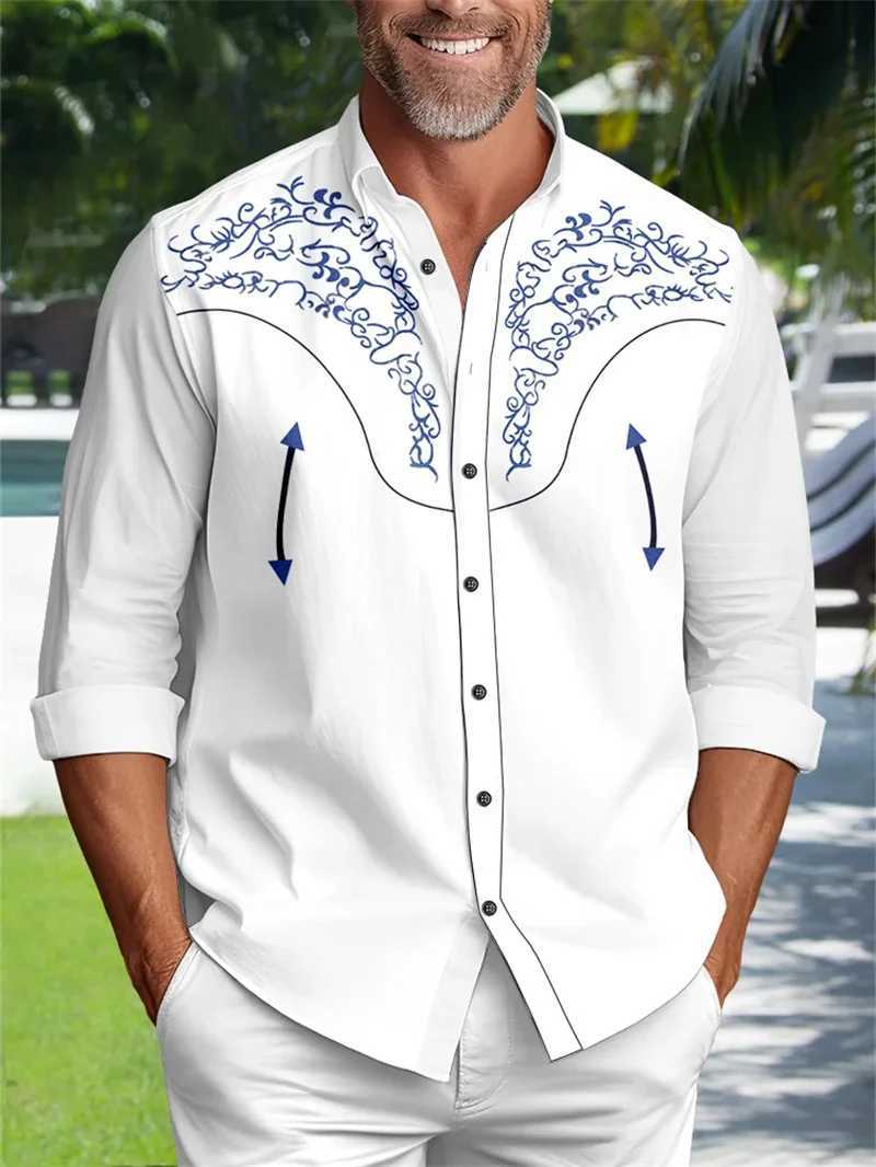 Mens casual outdoor street long sleeved 3D shirt soft and comfortable new three-dimensional fashion K251110