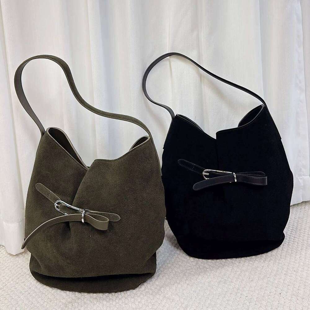 First Layer Cow Bucket Tote New In Design Suede Leather Women's Large Capacity Portable Shoulder Bag For Women 251110