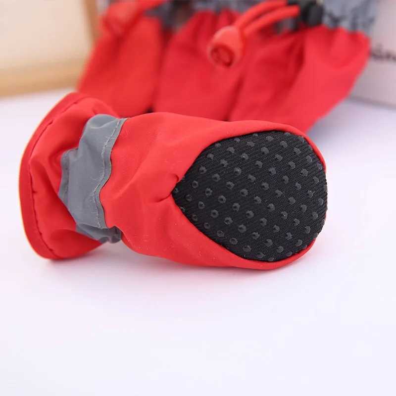New Arrival 4 pieces/set of waterproof pet dog shoes anti slip rain boots suitable for small cats dogs pet boots and pet paw accessories Z250409