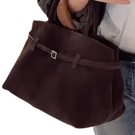 Fashion Big Square Office Chocolate Shoulder Bag Woman Strap Buckle Designer Female Autumn Winter Tote Purse Handbags