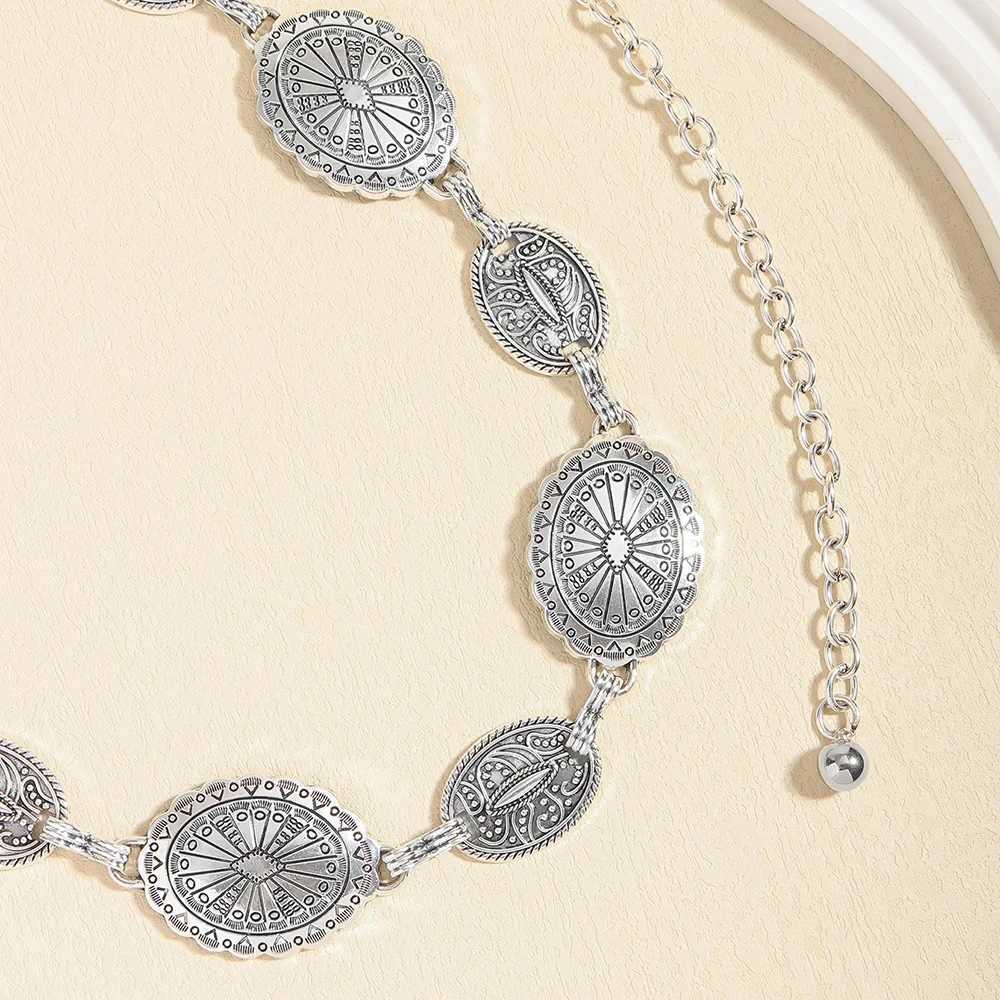 Vintage style WENS metal waist chain accessories decorative circular carved chain strap high-quality accessories X250410