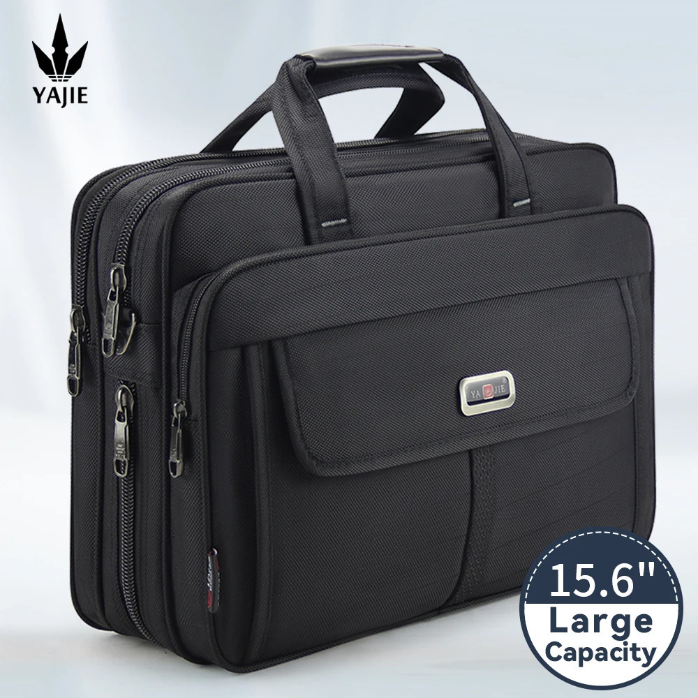 Business mens briefcase canvas waterproof large capacity 156 inch laptop bag work business official office 251110