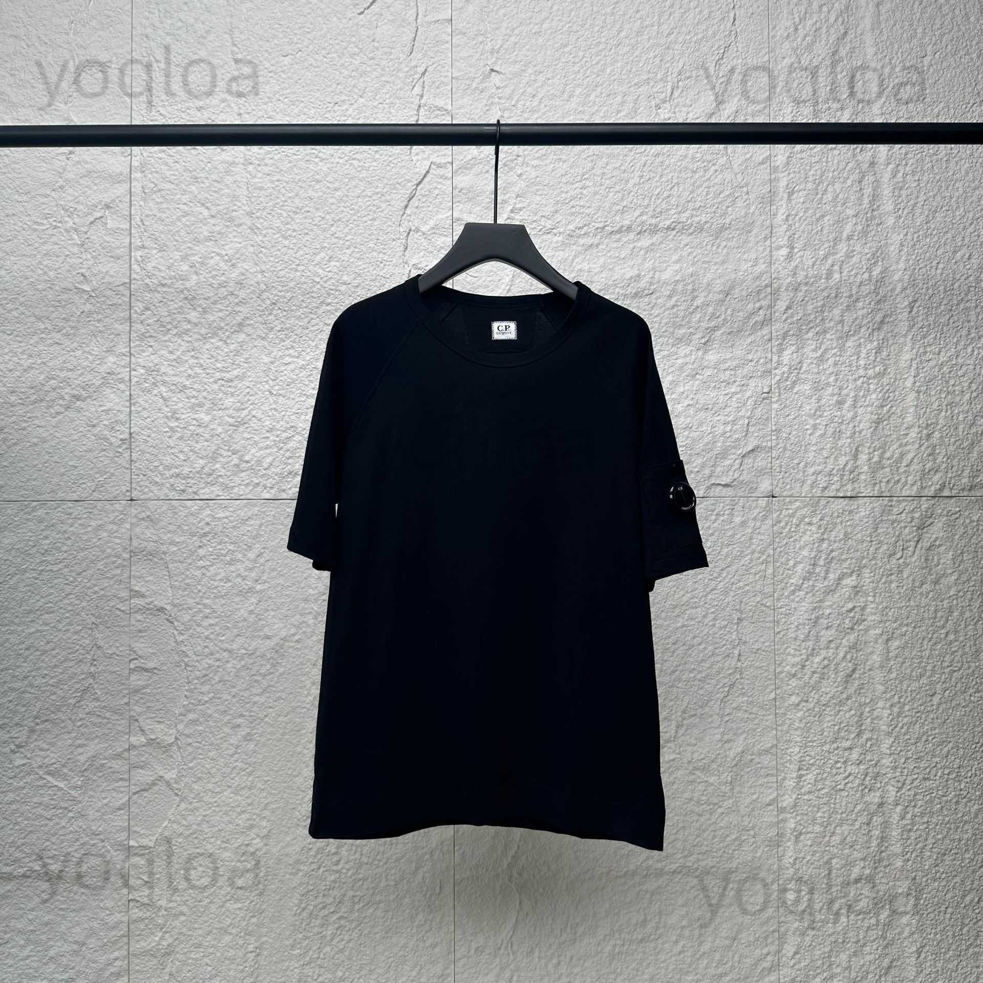 Mens CP glasses pure cotton embroidery casual round neck short sleeved T-shirt handsome and simple casual outdoor sports T250410