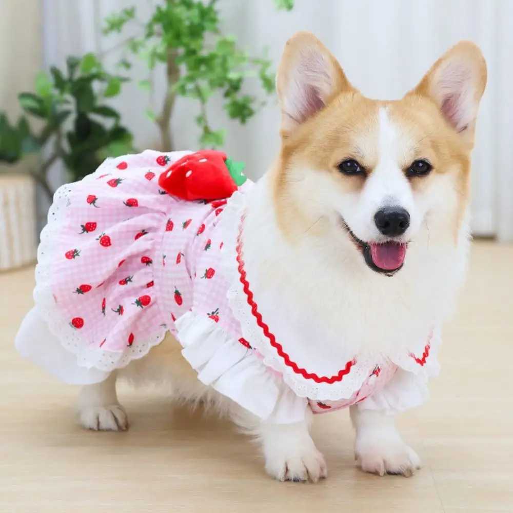 Pet Supplies Cute Pet Strawberry Dress Soft Thin Design Dog Vest Breathable Pet Summer Clothes Pet Party J251110