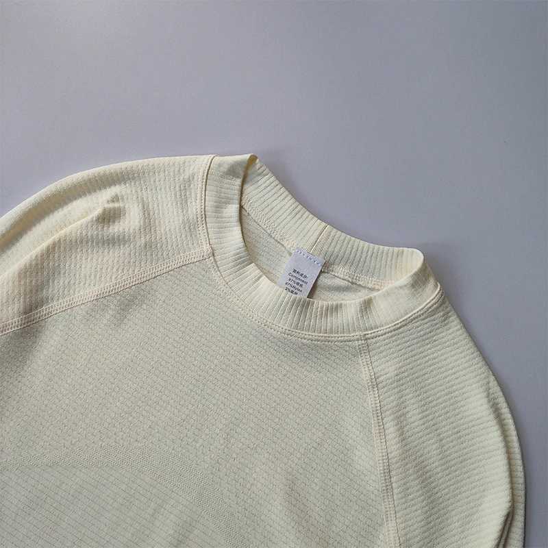 New sports long sleeved womens round neck quick drying running training Pilates fitness tops yoga clothesXJ250410