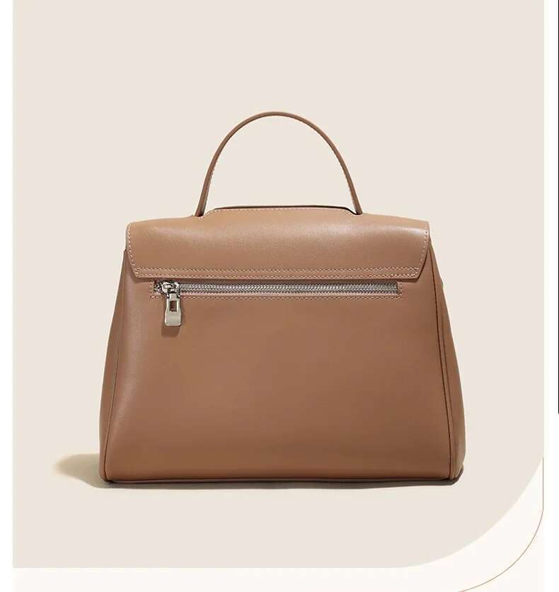 Women's Cowhide Genuine Leather Shoulder Bag Female Fashion Designer Handbags Ladies Commuting Large Capacity Bucket Bags