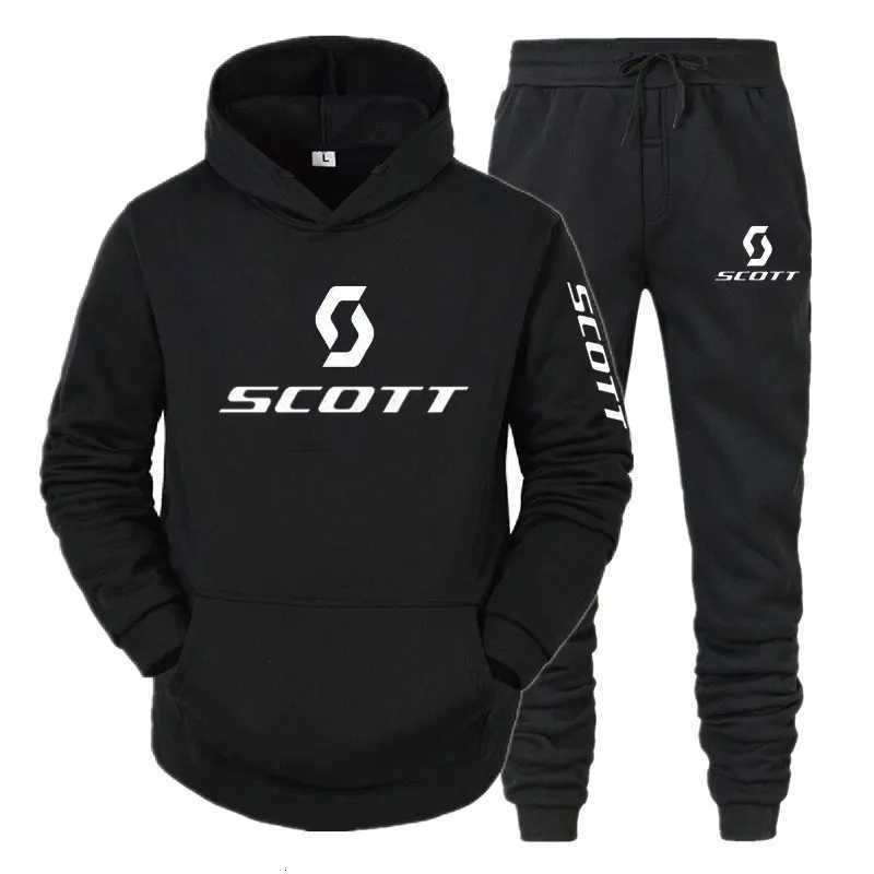New Mens Sets Autumn Bicycle pullover Hoodie and Pants 2 Pieces Casual Tracksuit Male Brand Running Jogging Sportswear Suit W251110