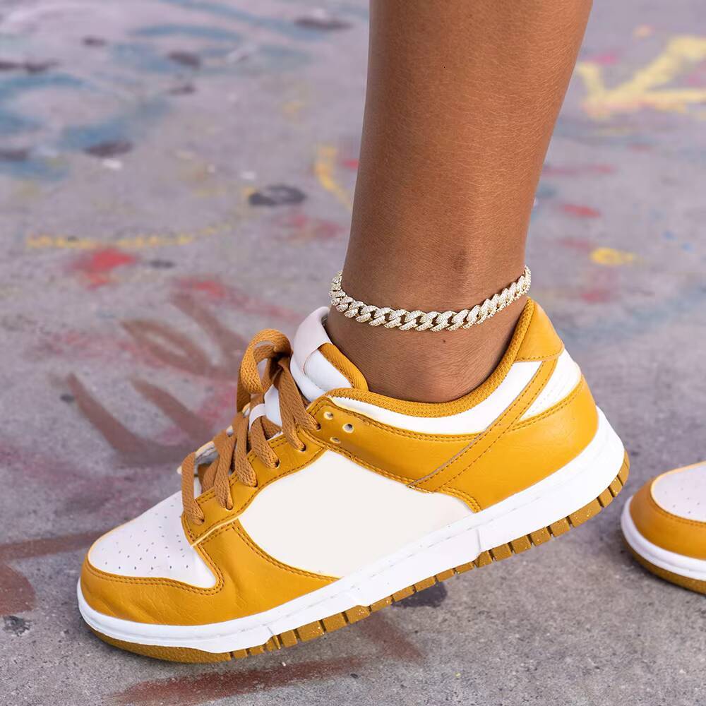 Men Women Gift Gold Plated New Design 925 Sterling Silver VVS Moissanite Cuban Link Anklet