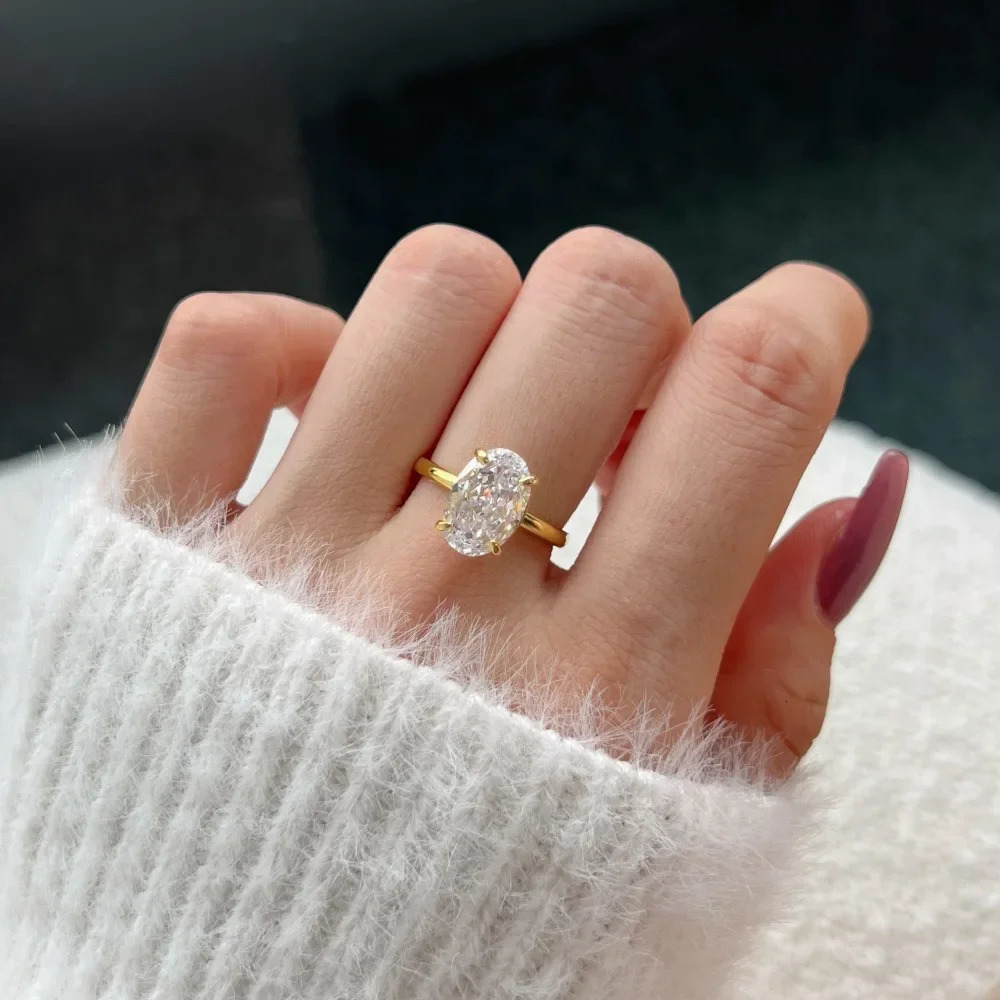 European and American INS style wedding oval 8A series womens ring fashion high-end version fashion jewelry 250407