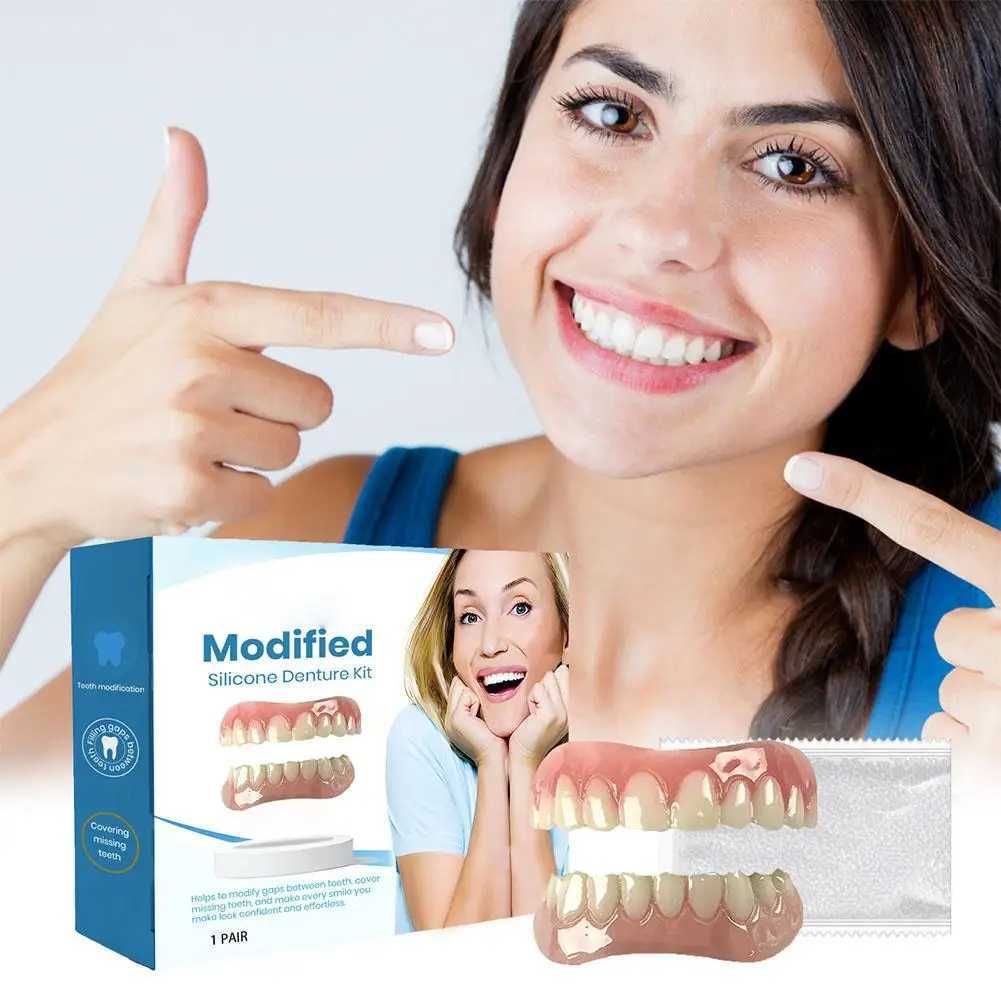 1 pair of silicone dental upper and lower surface simulation nursing filling interdental dental pads orthodontic M5R0 M250409