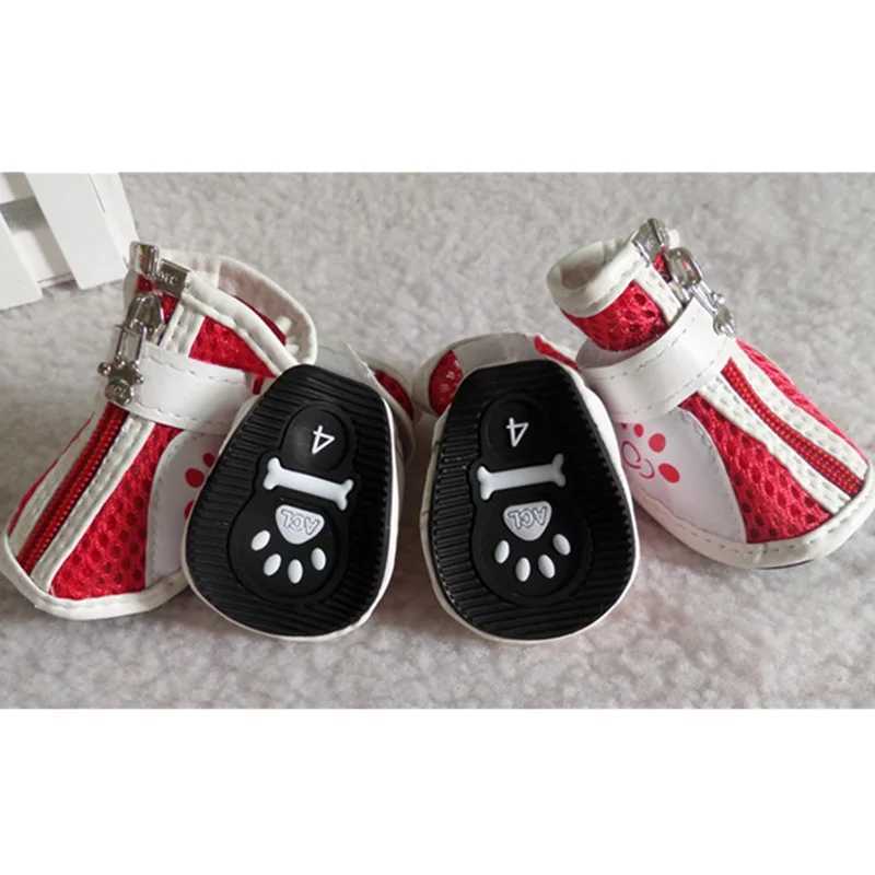4-piece/set pet dog shoes breathable pet shoes mesh casual shoes anti slip shoes suitable for small dogs mini dog pet shoes socks T2504010