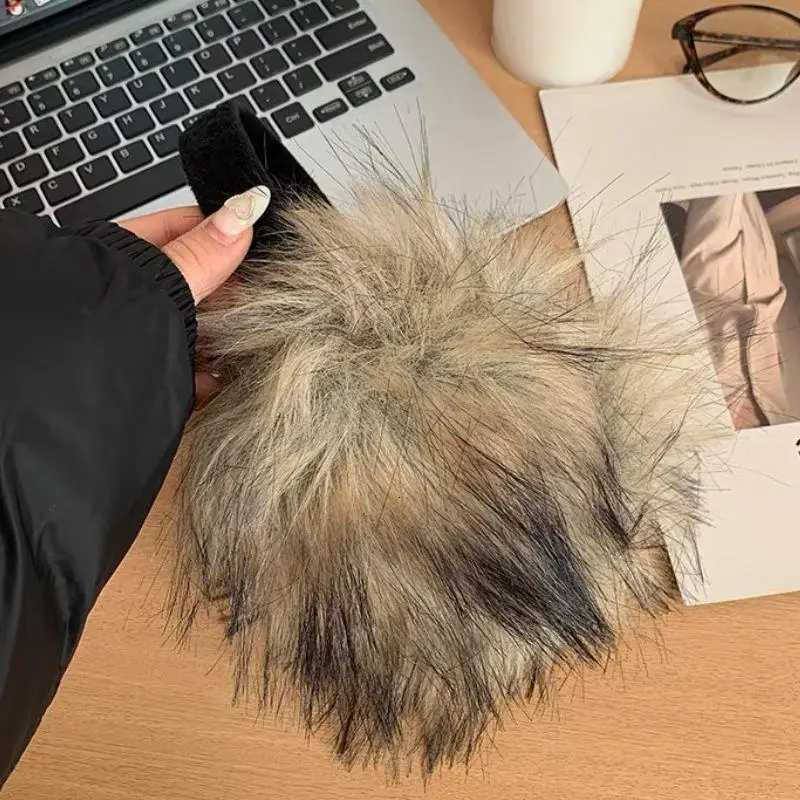 Y2k Korean Plush Furry Earmuffs Imitation Raccoon Fur Fashion Women Earflap Winter Windproof Warm Cycling Ear-Muffs Ear Cover W251110