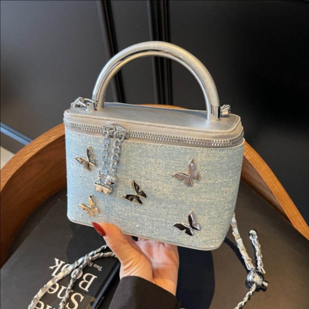 Chic & Modern Butterflies Embossed Leather Crossbody/Shoulder Purse with Unique Niche Appeal