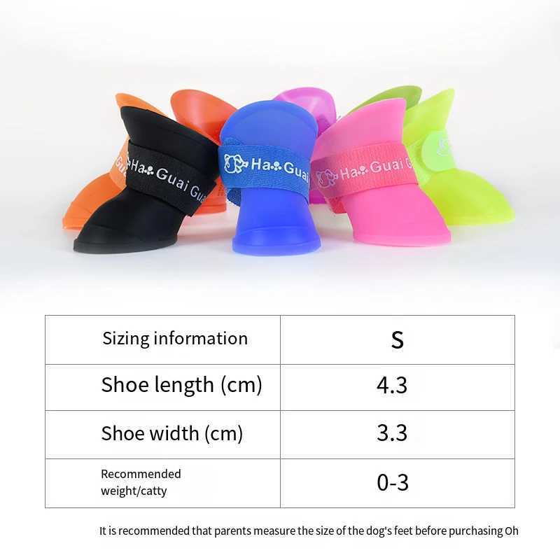New Arrival 4 pieces of waterproof rubber boots for pets suitable for small medium and large dogs cats outdoor shoes dog ankle boots and pet acces Z25