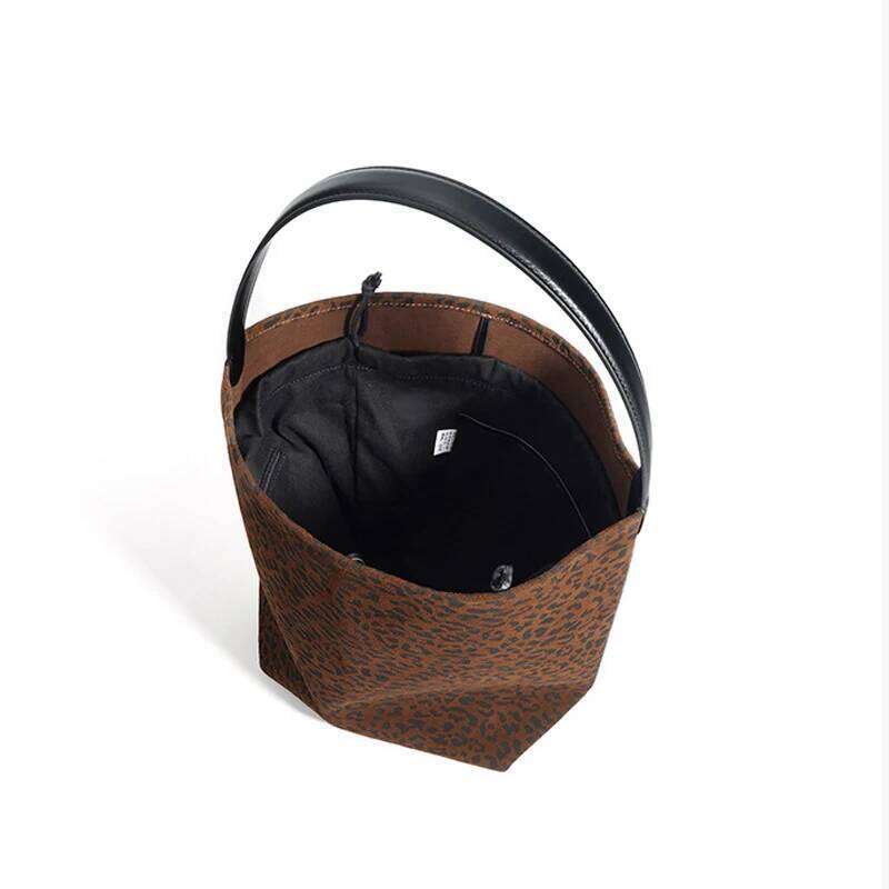 Vintage Women's Bag Suede Frosted Cowhide Bucket Tote Lazy Style Single Shoulder Handbag For Commuting Retro Fashion Work Purse St251110