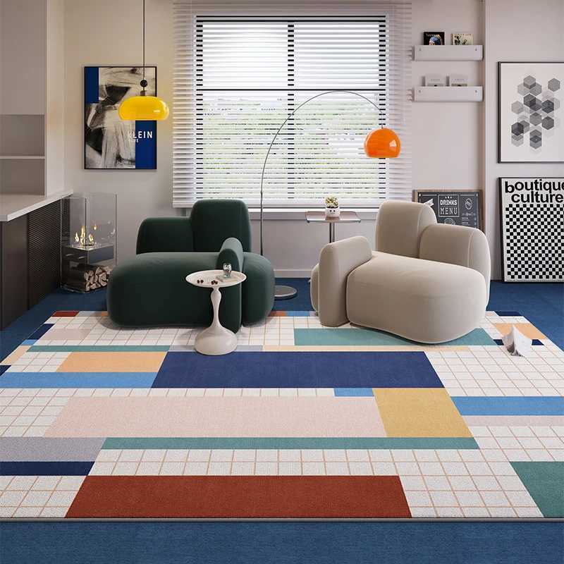 VIKAMA Carpet Living Room Cream Sofa Coffee Table High-end Ins Light Luxury Bedroom Bedside Floor Mat Home Decoration Y251110