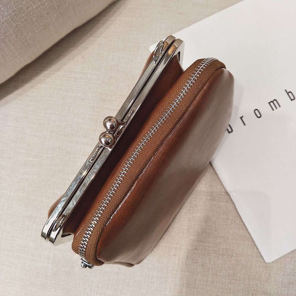 Double Layer Retro Clip for Women New Korean Version Versatile Crossbody Small Simple Single Shoulder Women's Bag Elegant Handbag
