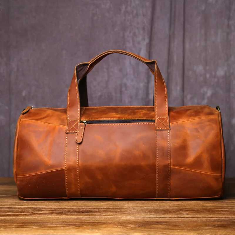 JLFGPJ Crazy Horse Leather Retro Mens Crossbody Travel Bag Made Of Genuine Leather For Daily Travel And Leisure Handbag K251110