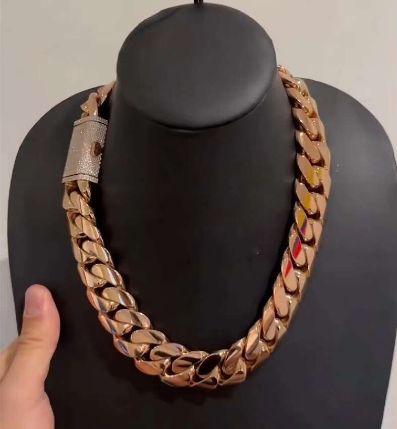 Hip Hop Jewelry Gold Plated 925 Sterling Silver 12mm Wide Heavy Silver Cuban Chain for Mens Jewelry