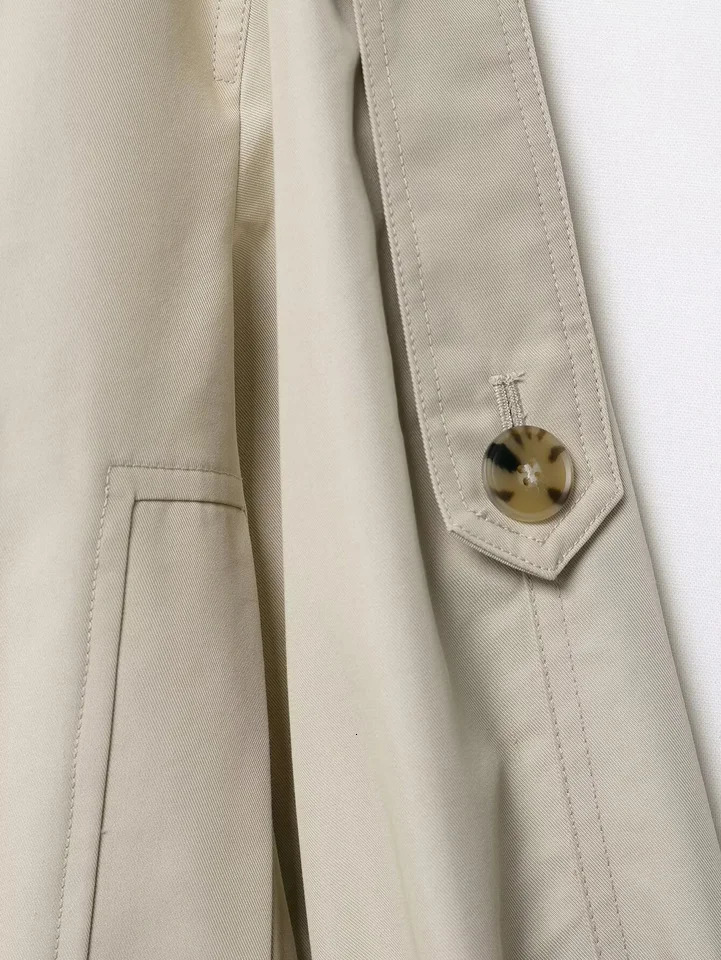 autumn womens casual fashion temperament short fur splicing doublebreasted trench coat jacket 251110