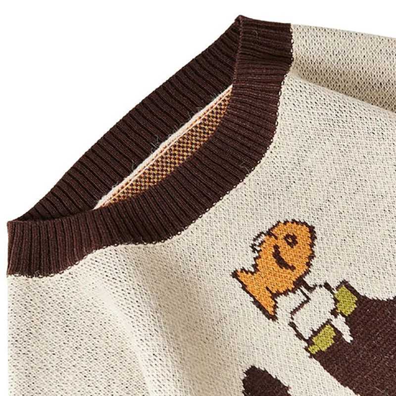 Fashion BIG PROMOTION Y2k American Autumn/Winter Womens Cute Cartoon Cat Embroidery Harajuku Retro Style Knitted Pullover Sweater Y251110