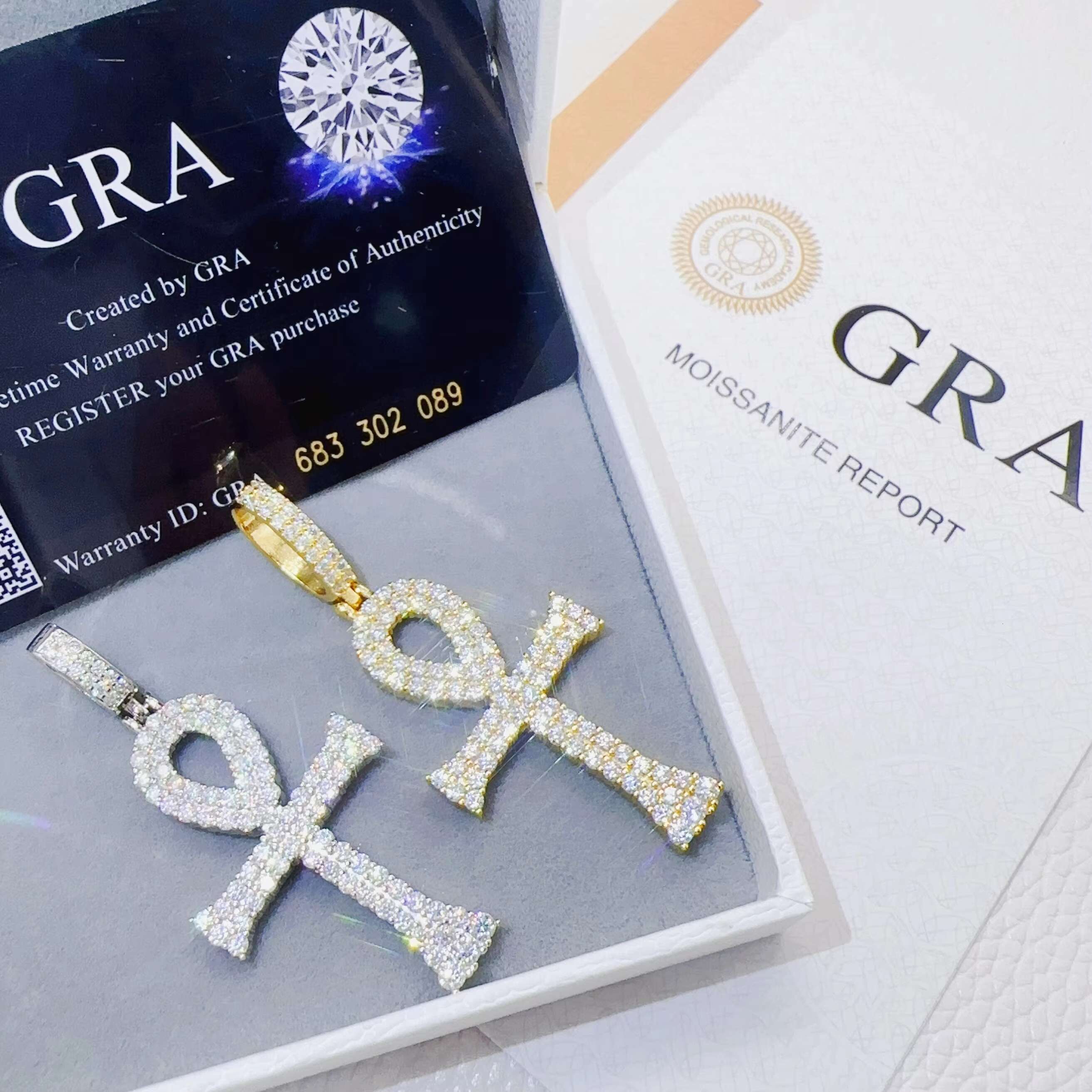 Pass Diamond Tester Fashion Hip Hop Cross Pendant Custom S925 Pendant VVS Moissanite Pendant
