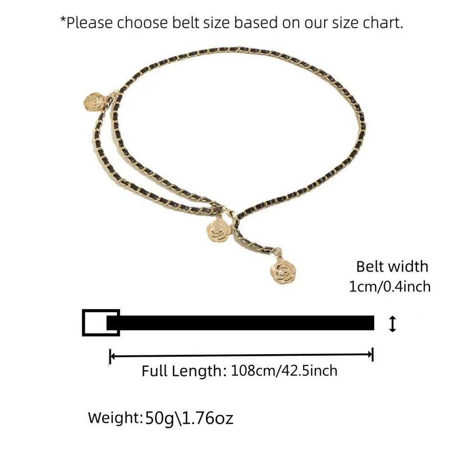 High quality metal waist belt used for webbing circular flower garlands camisoles tying ropes Fem thin waist belts dresses decorations X250410