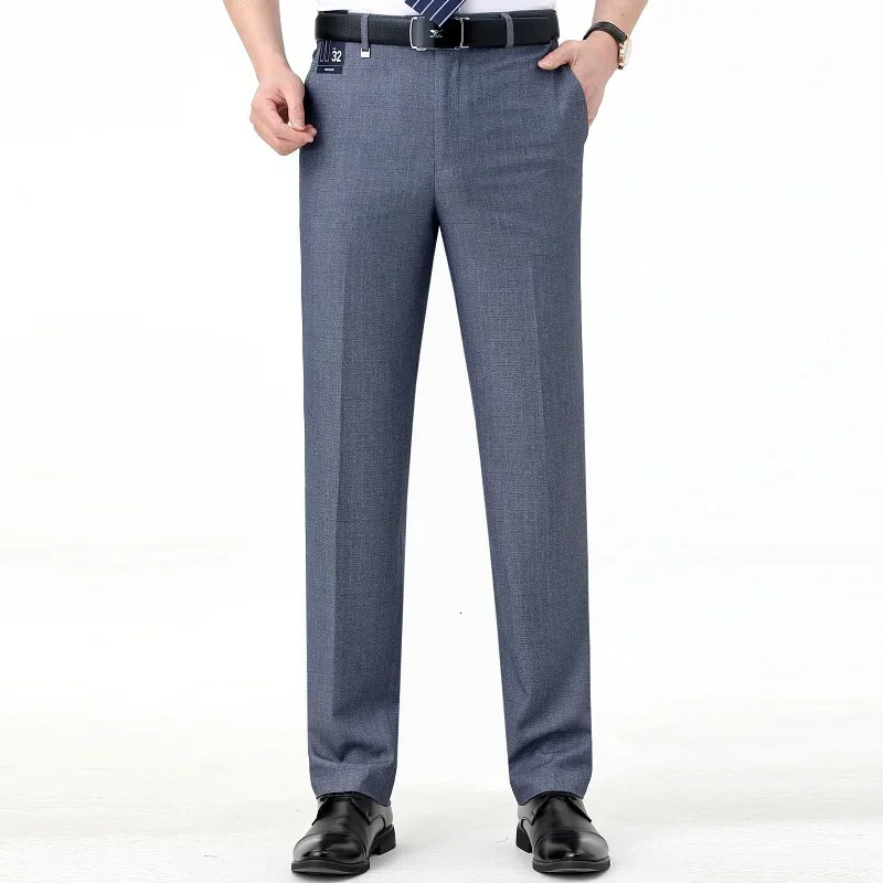 TopQuality Mens Woolen Trousers Traf Suit PantsBusiness FormalTrousers for Men Man Pants Naples Wool Dress 251110