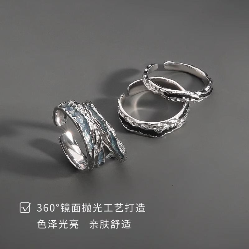 Designer Ring Free Shipping Price Shadow Green Ring Men Trendy Fashion Personality High-end Fashion Ring Versatile Single Ring Open Gift Ring Women