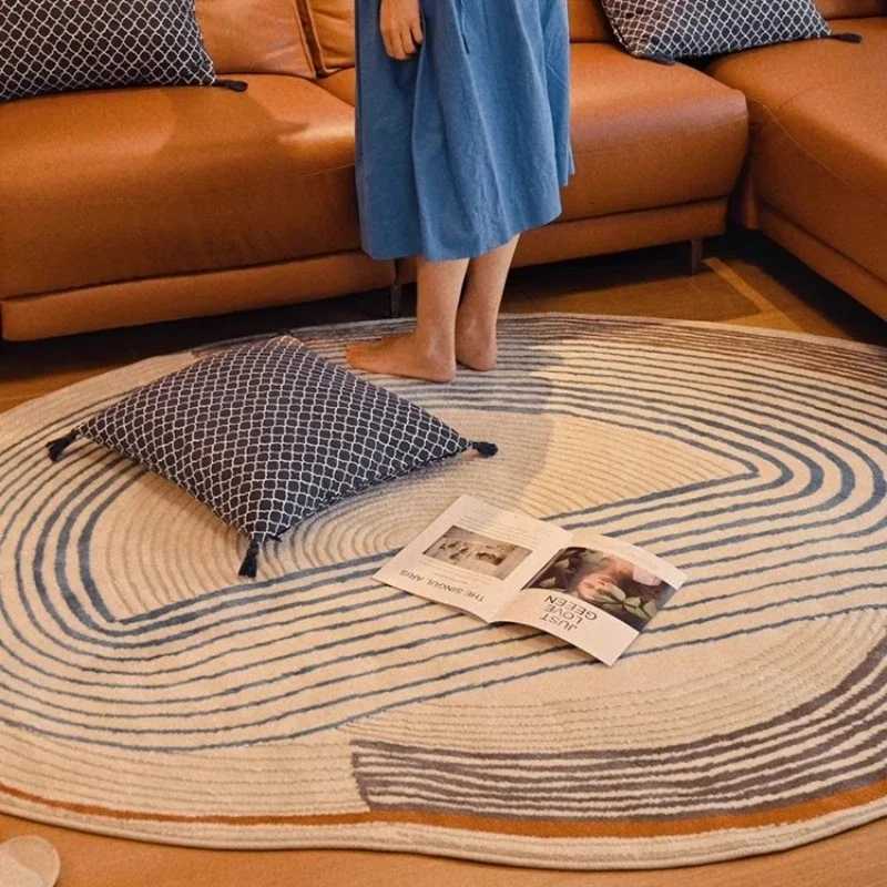 Irregular Line Minimst Luxury Living Room Carpet Bedroom Rug Comfortable Soft Plush Carpets Balcony Home Decor Floor Mat Y251110
