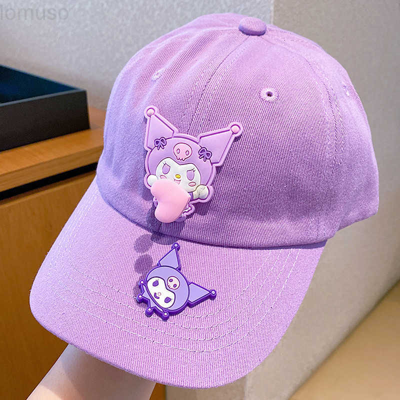 Sanrio Childrens Baseball Cap Childrens DIY Little Girl Hat Boys and Girls Trendy Personality Childrens Duckbill Cap H251110