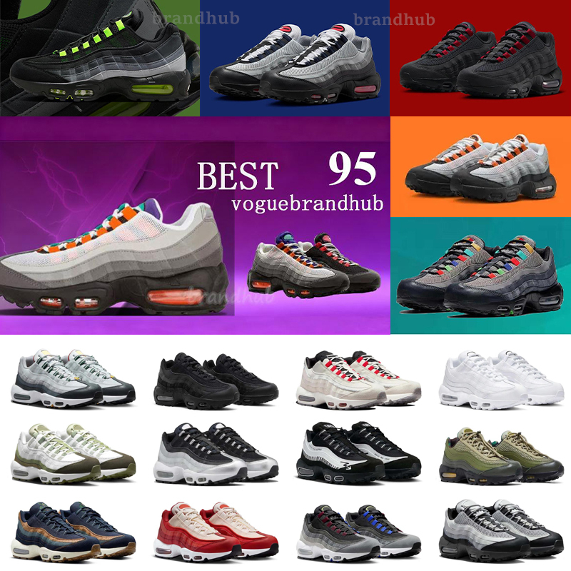 free shipping Designer Shoes 95 Running Shoes Men Women Sneakers Triple Solar flats Breathable brown red 95s Outdoor Sports Trainers