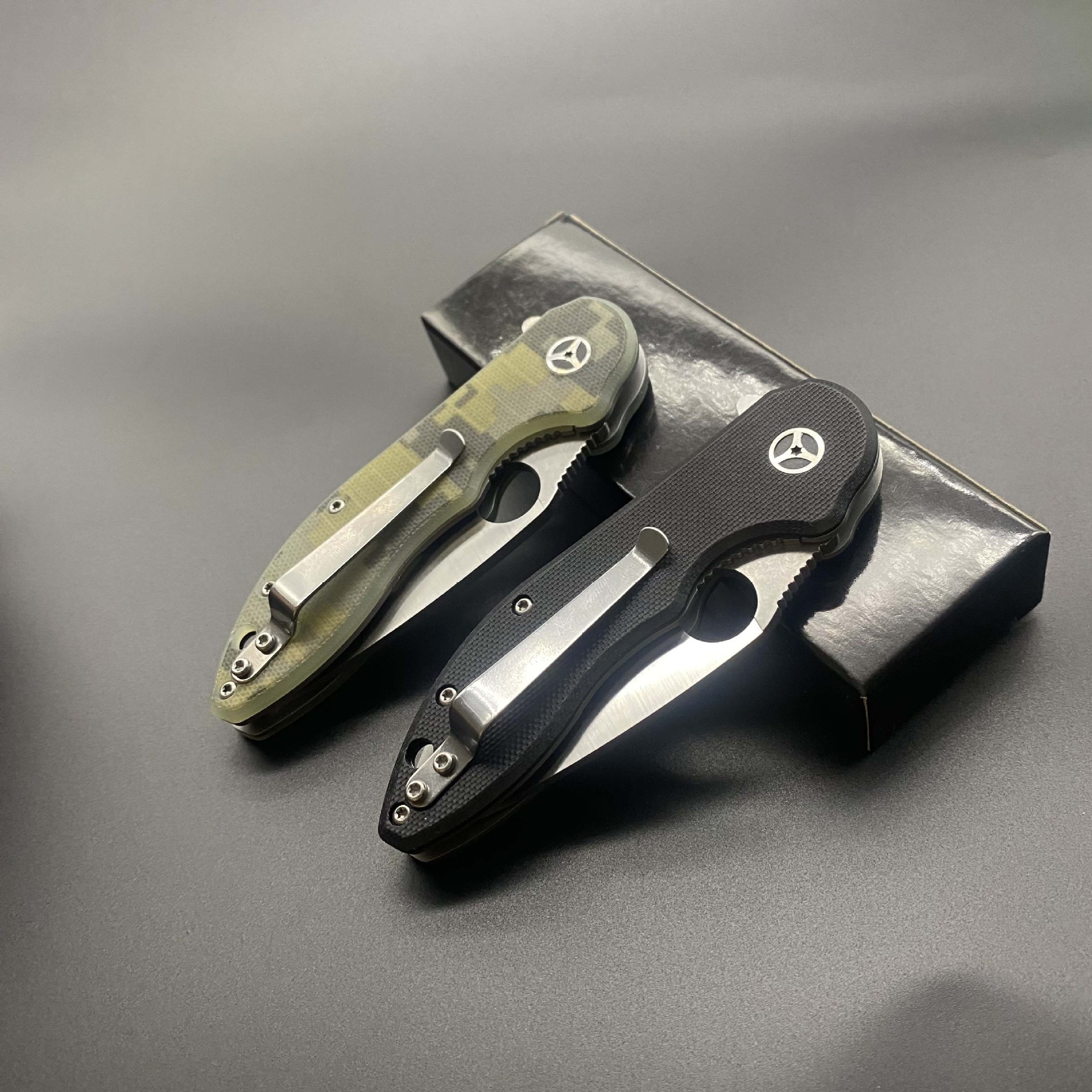 Spider Folding Knife Ball Bearing G10 Handle Outdoor Portable Multifunctional Small Knife Black And Army Green Options
