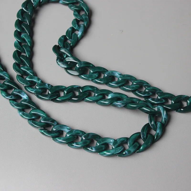 Fashion Woman Handbag Accessory Chain Detachable Replacement White Beige Red Blue Grey Strap Women Shoulder DIY Resin Chain 251110