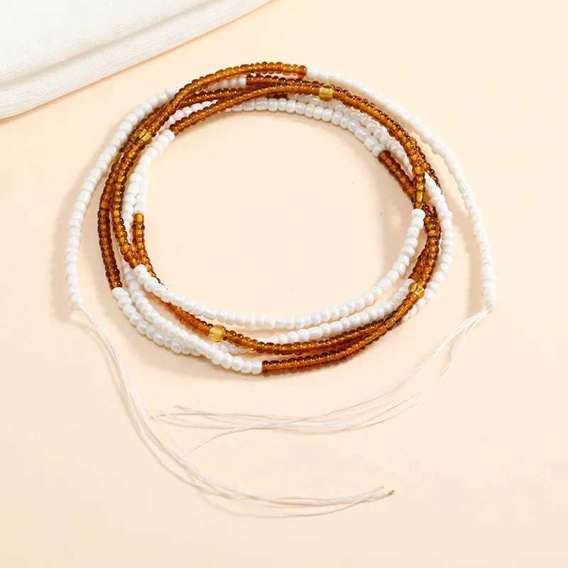 Adjustable lace waist belly chain African girls body summer bohemian jewelry accessories color waist bead needle X250410