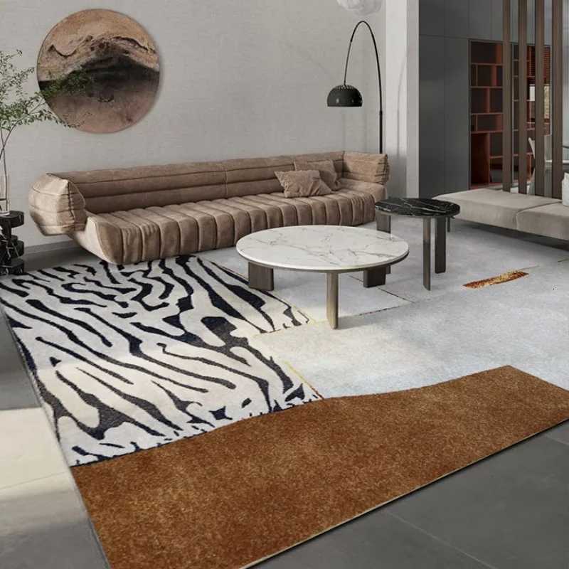 Light Luxury Carpets for Living Room Modern Style Bedroom Decor Plush Carpet Fluffy Soft Leopard Print Rug Home Non-slip Mat Y251110