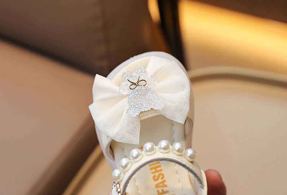 Summer Princess Baby Sandals Cute Bear Bow Fashion Preschool Shoes Soft soled Breathable Casual Baby Shoes Z250410