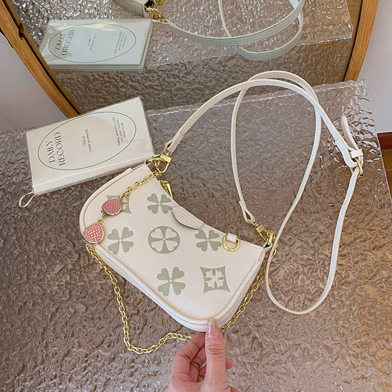 High-end Underarm Bag Summer New Niche Women's Bag Printed Chain Shoulder Handbag Crossbody Bag