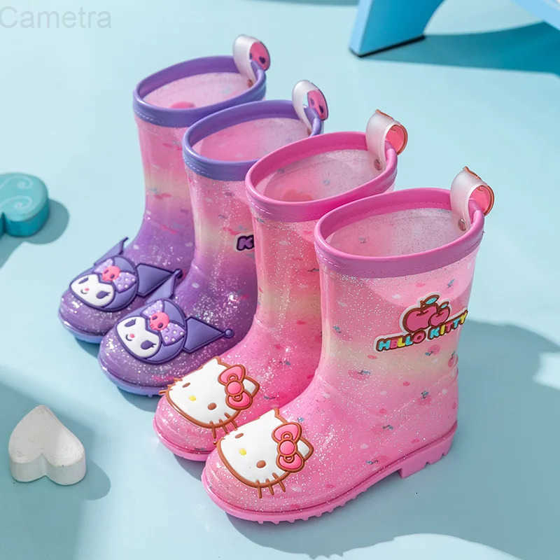 Sanrio genuine new childrens rain boots cartoon anti-slip wear-resistant rain boots for girls H251110