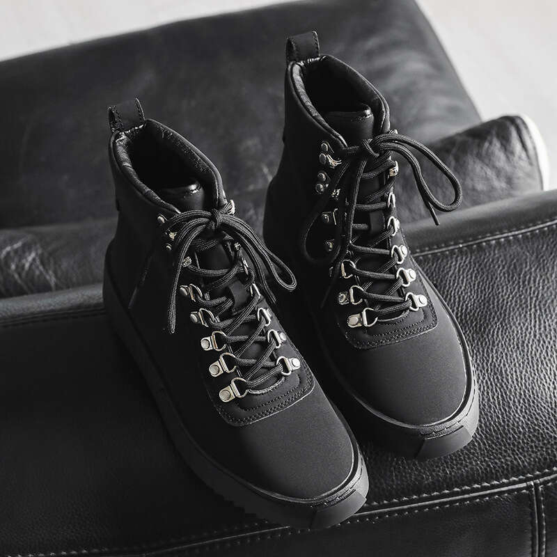 FOG High-Top for Men Spring New Korean Style Trendy Personality Hip-Hop Genuine Leather Breathable Casual Versatile Work Shoes X525