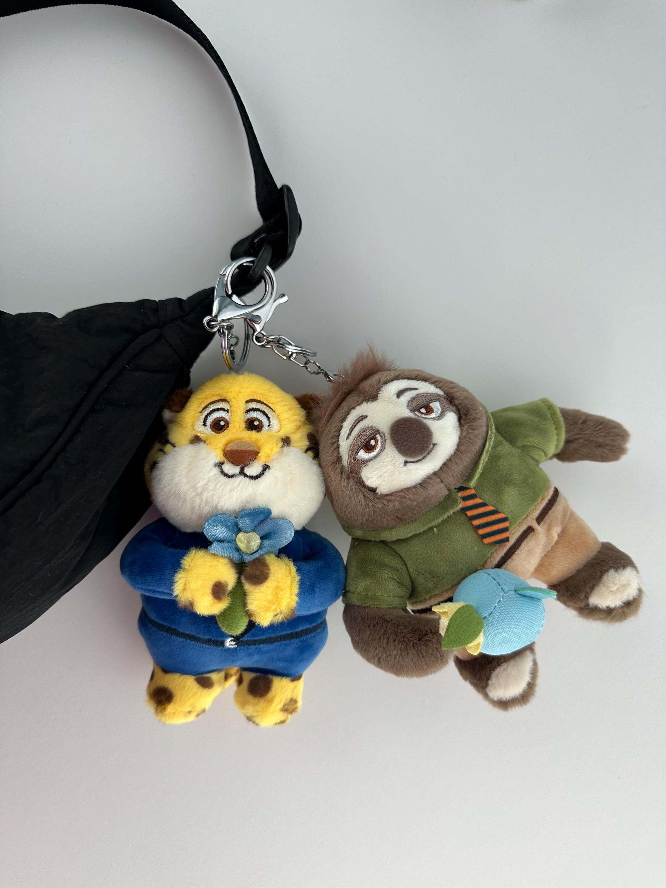 Zoo friends Inspired Plush Keychain: Animal Character Bag Charm
