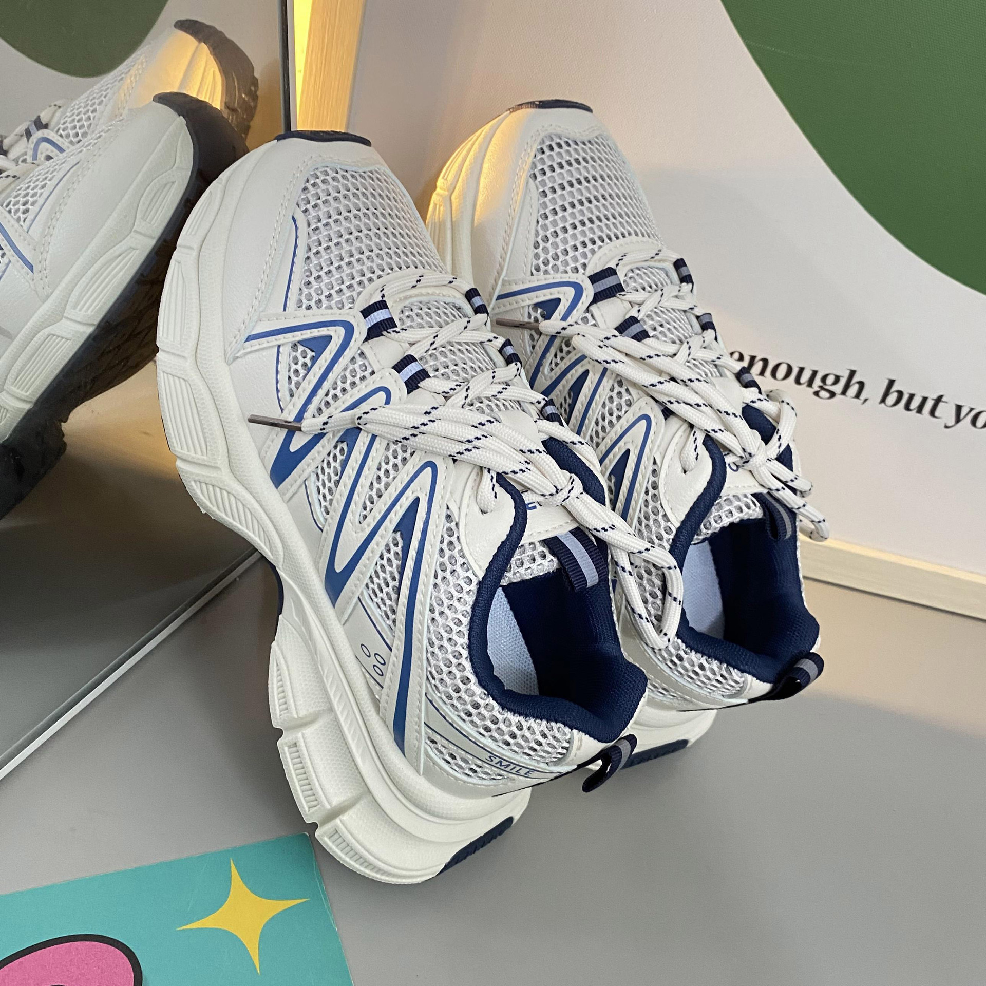 designer shoes 2025 Korean style fashion trendy thick-soled sports casual shoes for spring and autumn