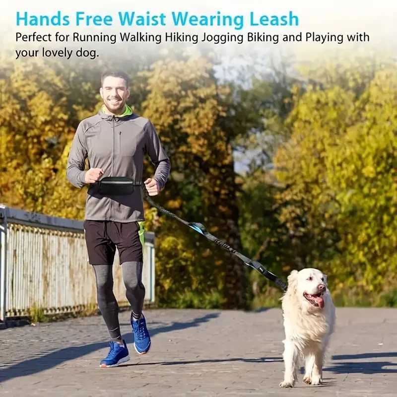 Stay Hands-Free Safe with Our Adjustable Dog Running Leash - Perfect for Medium Large Dogs J251110